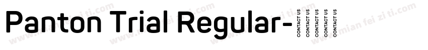 Panton Trial Regular字体转换